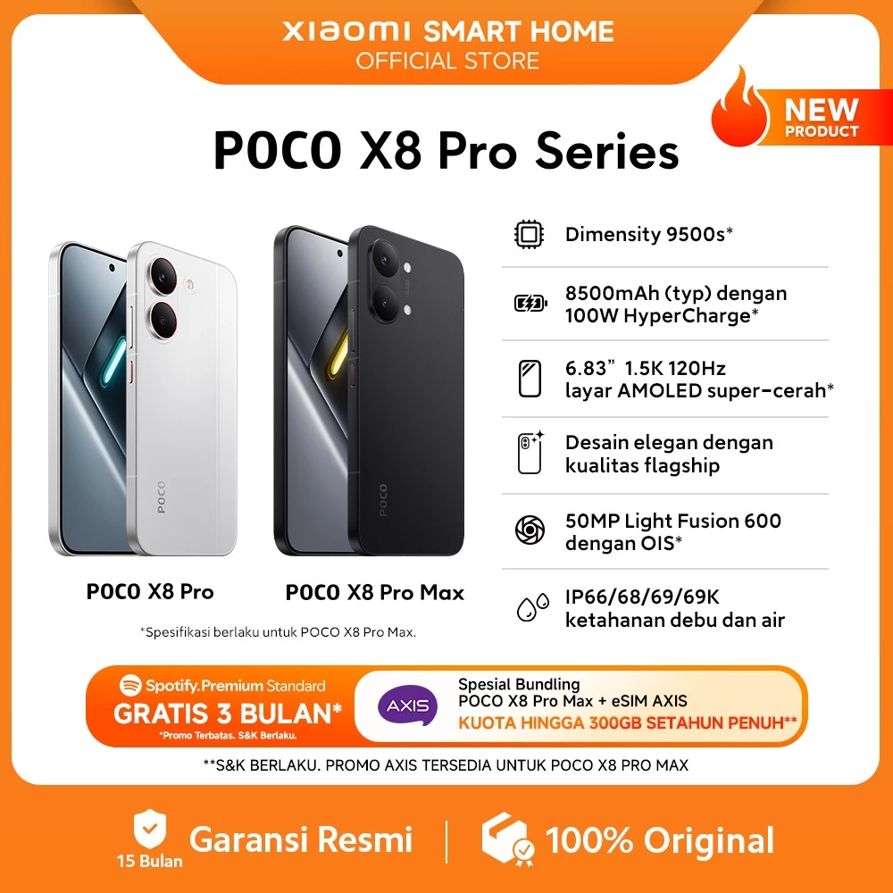 POCO X8 Pro Series | POCO X8 Pro Max (12GB/512GB) (12GB+256GB) | POCO X8 Pro (12GB+512GB) (8GB+512GB) (8GB+256GB)
