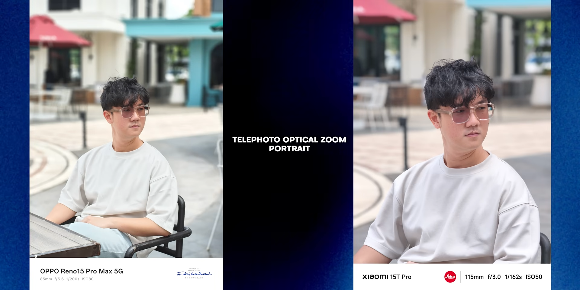 Perbandingan foto portrait telephoto optical zoom antara OPPO Reno 15 Pro Max dan Xiaomi 15T Pro