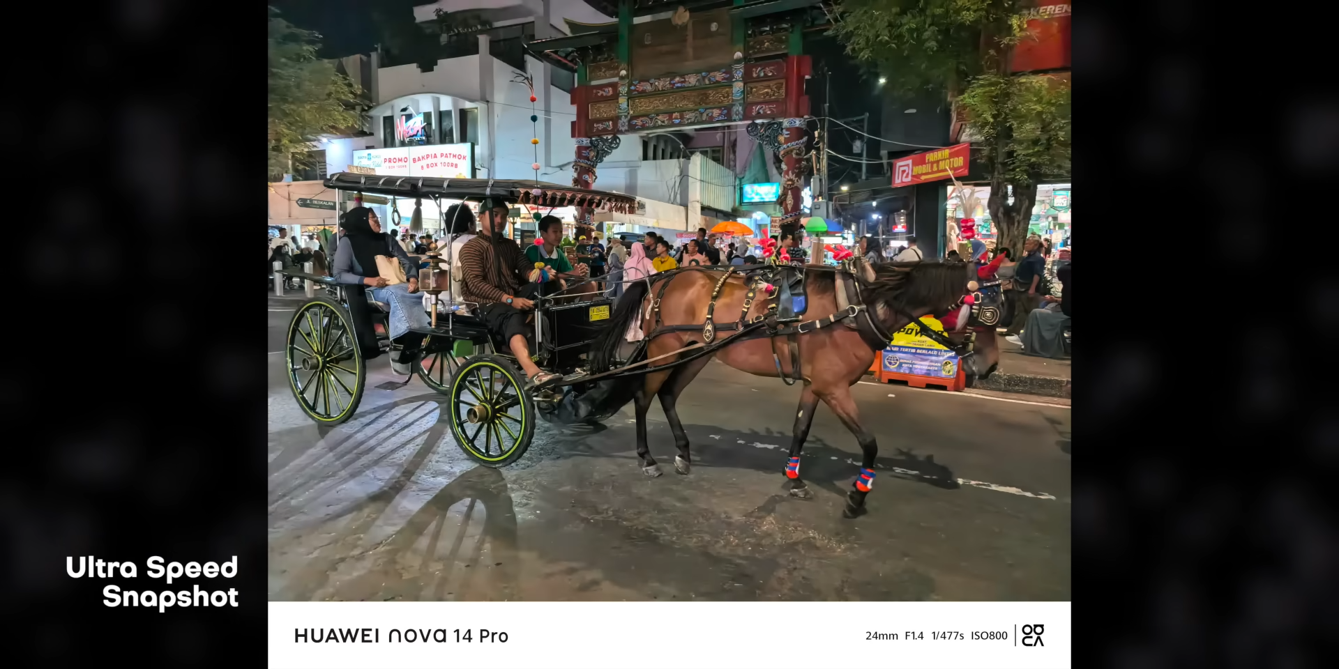 Kaki kuda yang sedang bergerak tertangkap tajam berkat Ultra Speed Snapshot di kondisi cahaya ambient
