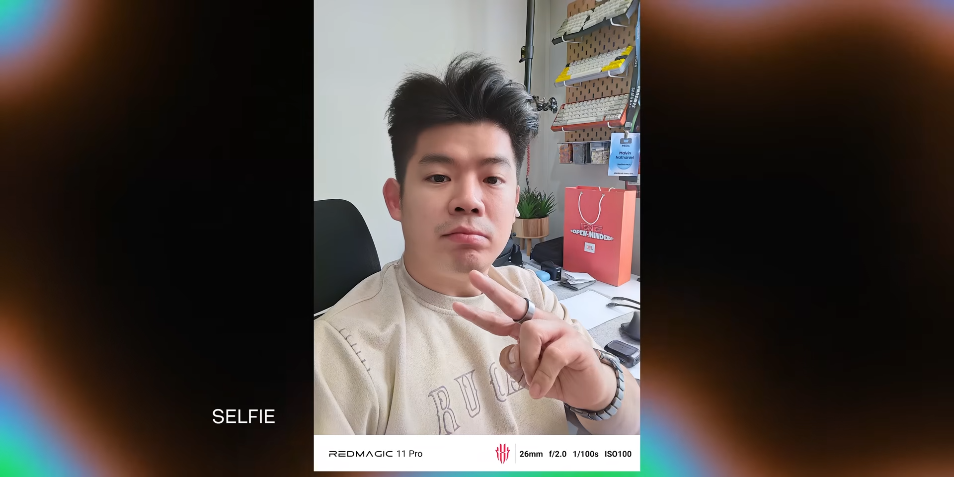 Hasil foto selfie under-display camera RedMagic 11 Pro di dalam ruangan