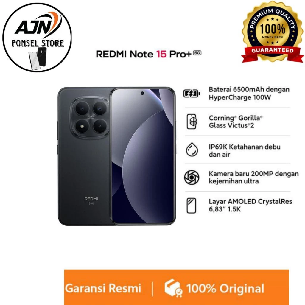 Redmi Note 15 Pro Plus 5G 12/512GB & 8/256GB Garansi Resmi