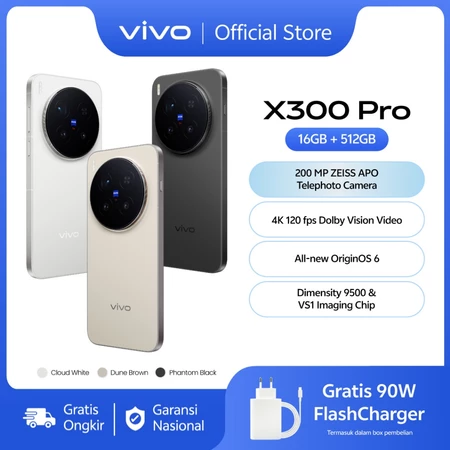vivo X300 Pro (16/512) - 200 MP ZEISS APO Telephoto Camera, 4k 120 fps Dolby Vision Video, All New OriginOS 6, Dimensity 9500 & vivo