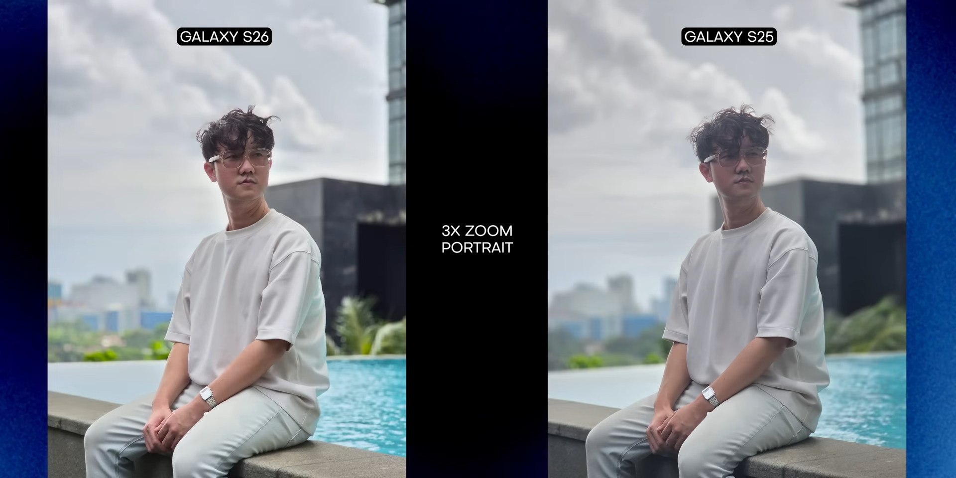  Perbandingan mode portrait 3x zoom Galaxy S26 vs S25