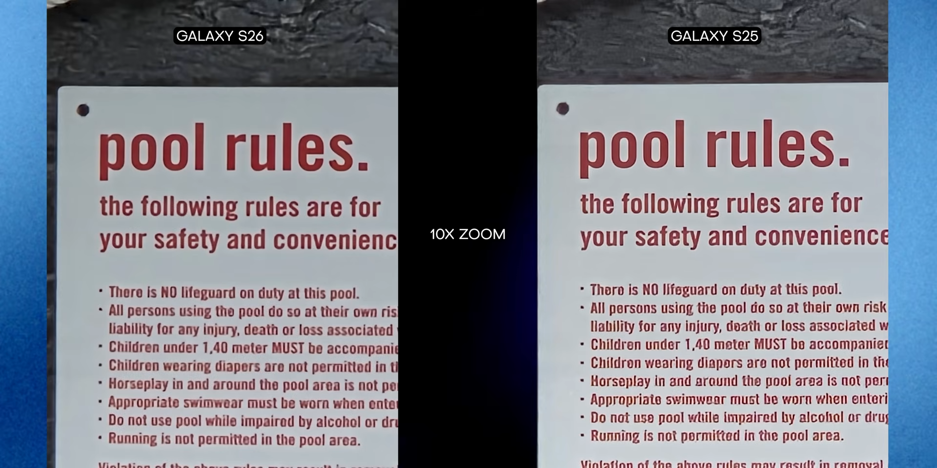 Perbandingan hasil 10x zoom Galaxy S26 vs S25