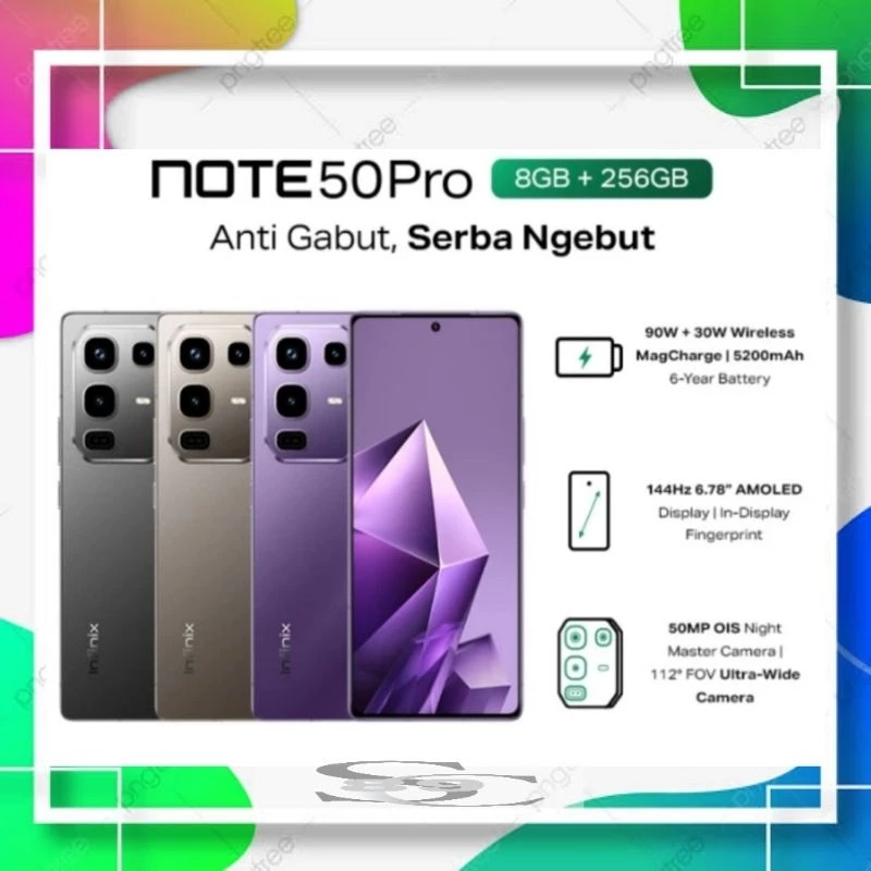 INFINIX NOTE 50 PRO 8/256GB | NOTE 50 GARANSI RESMI