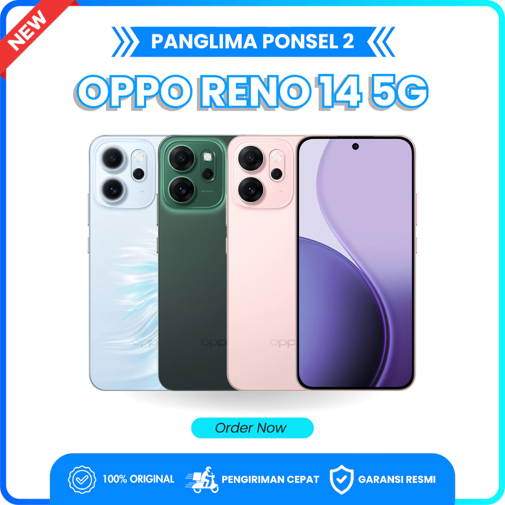 Oppo Reno 14 5G [8/256] [12/256] NFC Garansi Resmi Oppo Indonesia