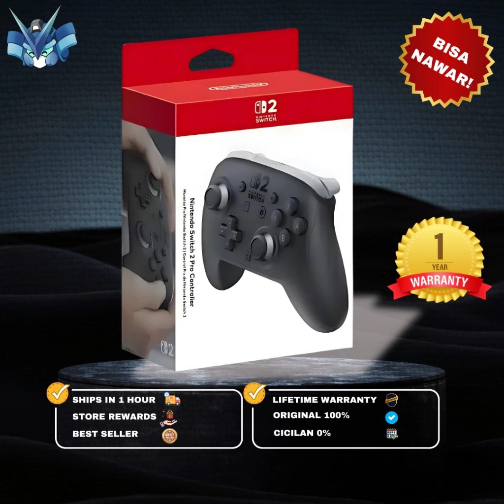 Nintendo Switch 2 Pro Controller / Procon Black Switch 2 / NS/ Aksesoris Nintendo Switch 2 Aksesoris