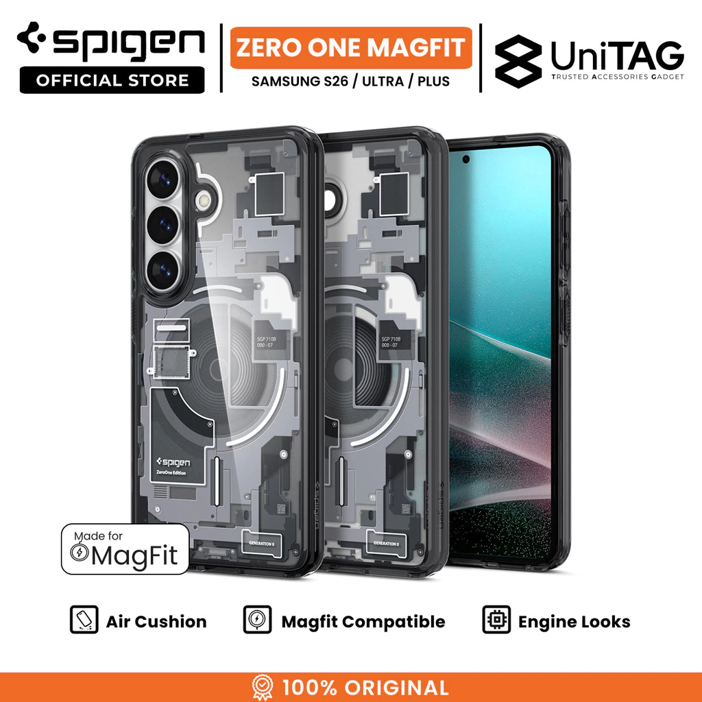 SPIGEN Case for Samsung S26 Ultra Plus Ultra Hybrid Zero One MagFit Anti Shock Tech Design Casing