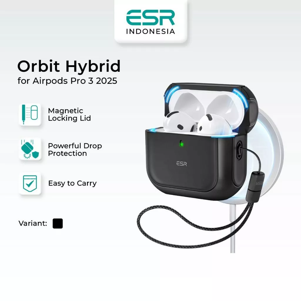 ESR Orbit Hybrid Case HaloLock for AirPods Pro 3 2025 Pelindung Case Casing AirPods Pro 3 Magnetic Magsafe