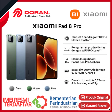 Xiaomi Pad 8 Pro 8/256GB 12/512GB Tablet Android Chipset Snapdragon 8 Elite Garansi Resmi