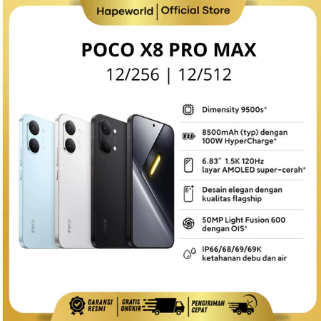 POCO X8 PRO MAX (12/256GB) (12/512GB) - GARANSI RESMI