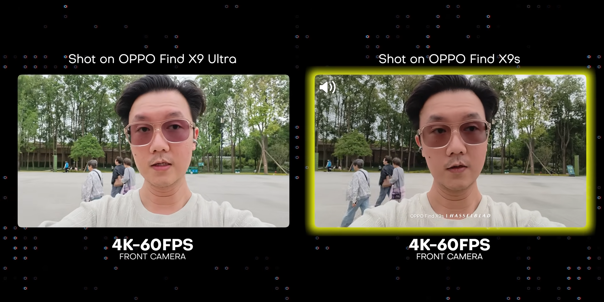 Perbandingan hasil video selfie 4K60fps dengan Find X9 Ultra dan Find X9s