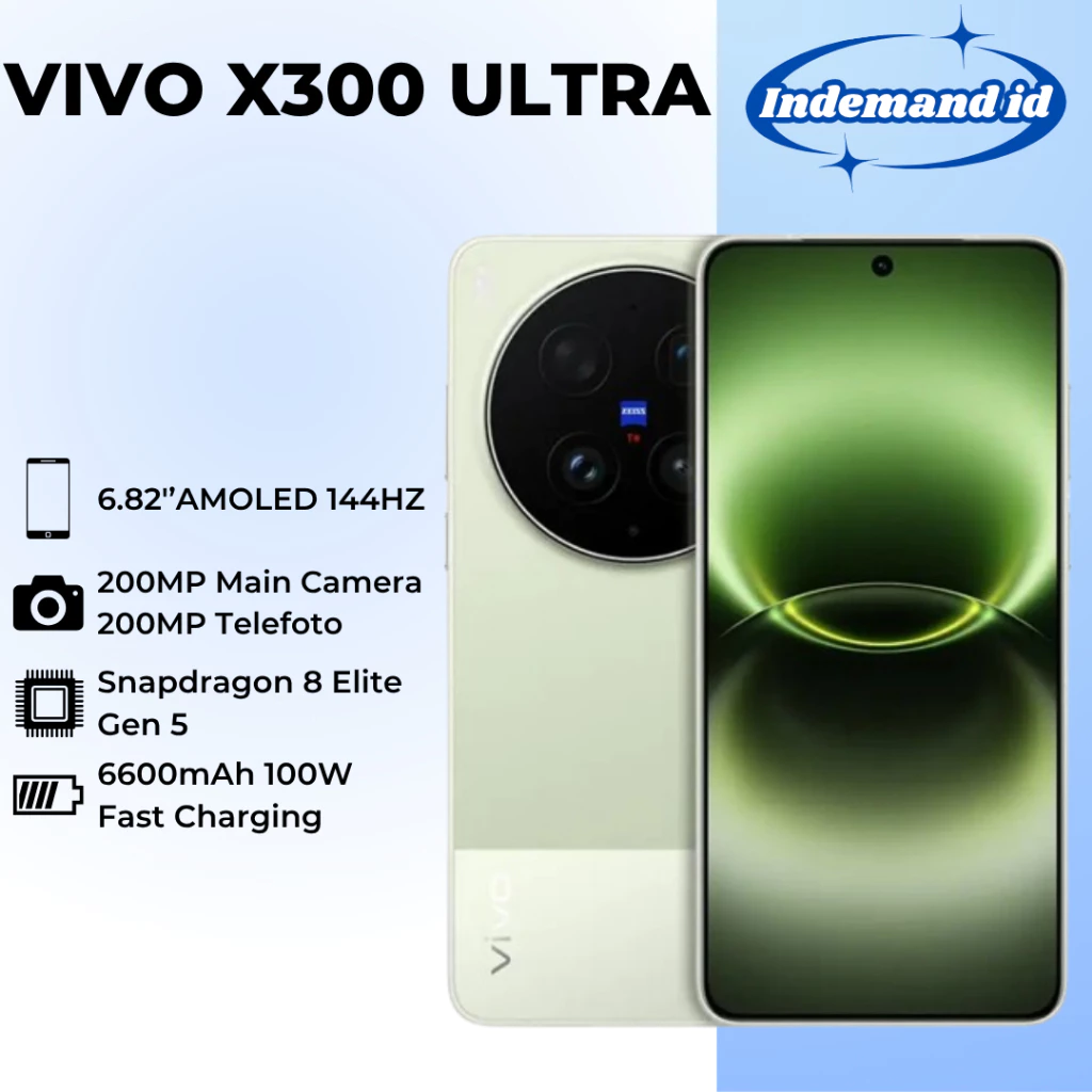 Vivo X300 Ultra 5G 6.82"AMOLED 144HZ Snapdragon 8 Elite Gen 5 6600mAh 100W 200MP