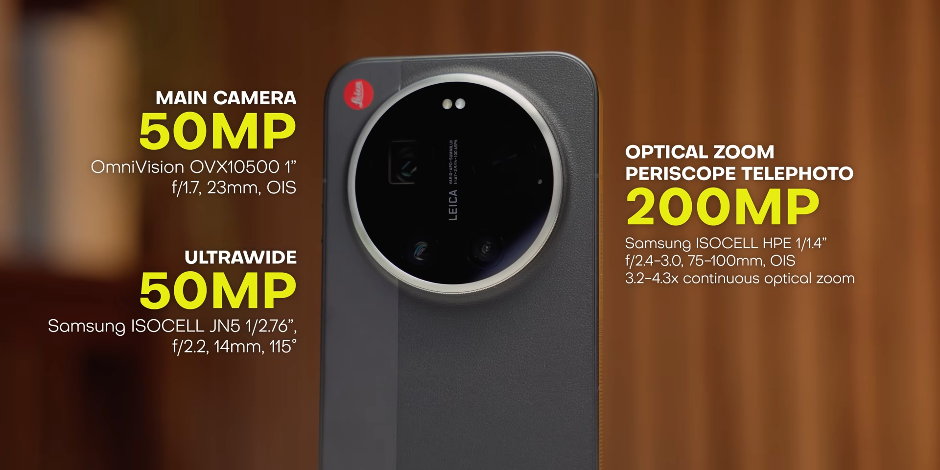 Rincian lensa kamera Xiaomi 17 Ultra kolaborasi Leica