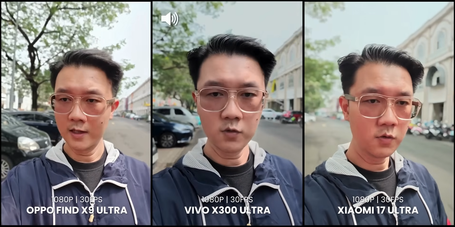 Perbandingan hasil video portrait selfie 1080p 30fps