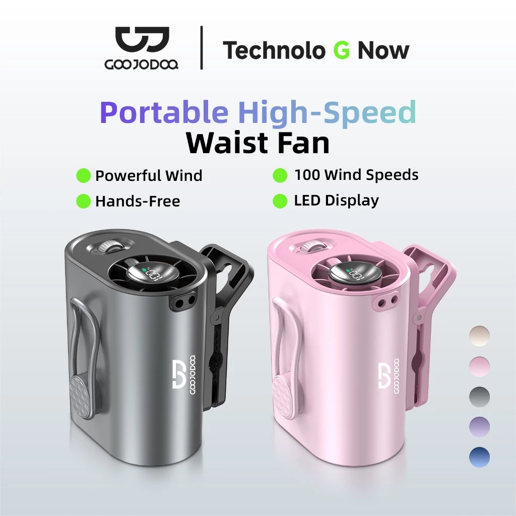 Goojodoq GFS011 Kipas Turbo 100 Gear Wind High Speed Kipas Angin klip Portable Luar Ruangan 14800RPM
