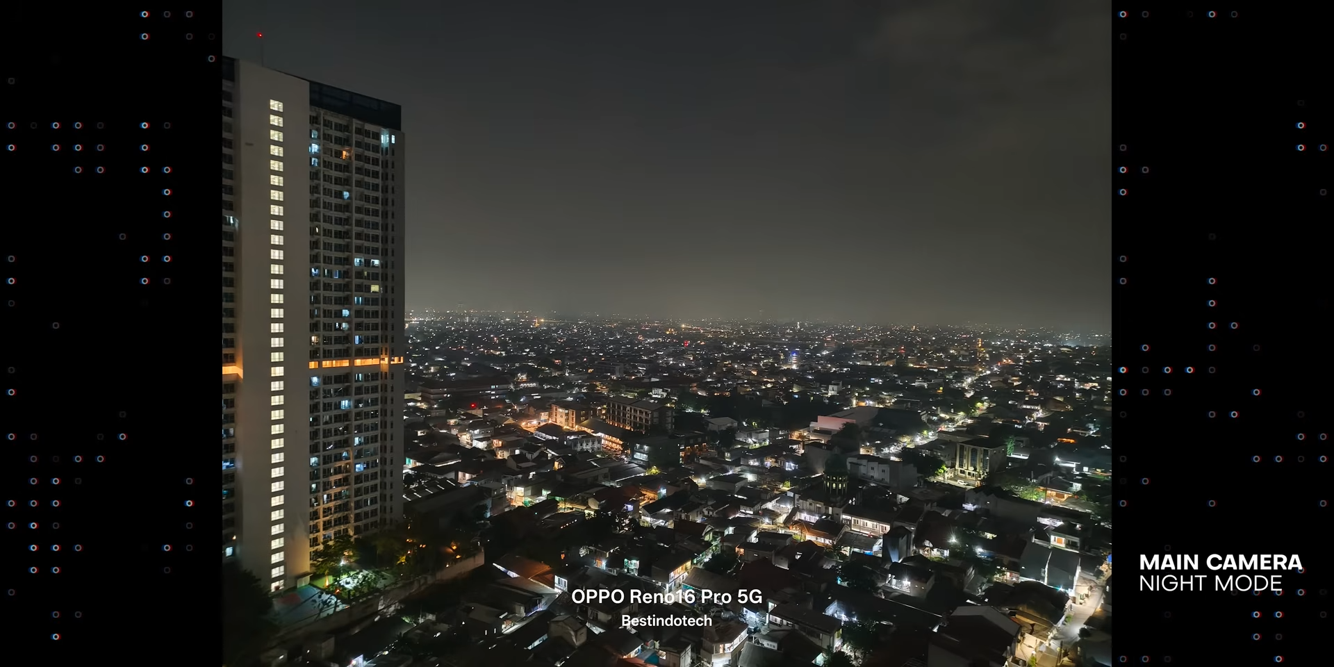 Foto skyline malam dengan main camera night mode OPPO Reno16 Pro 5G