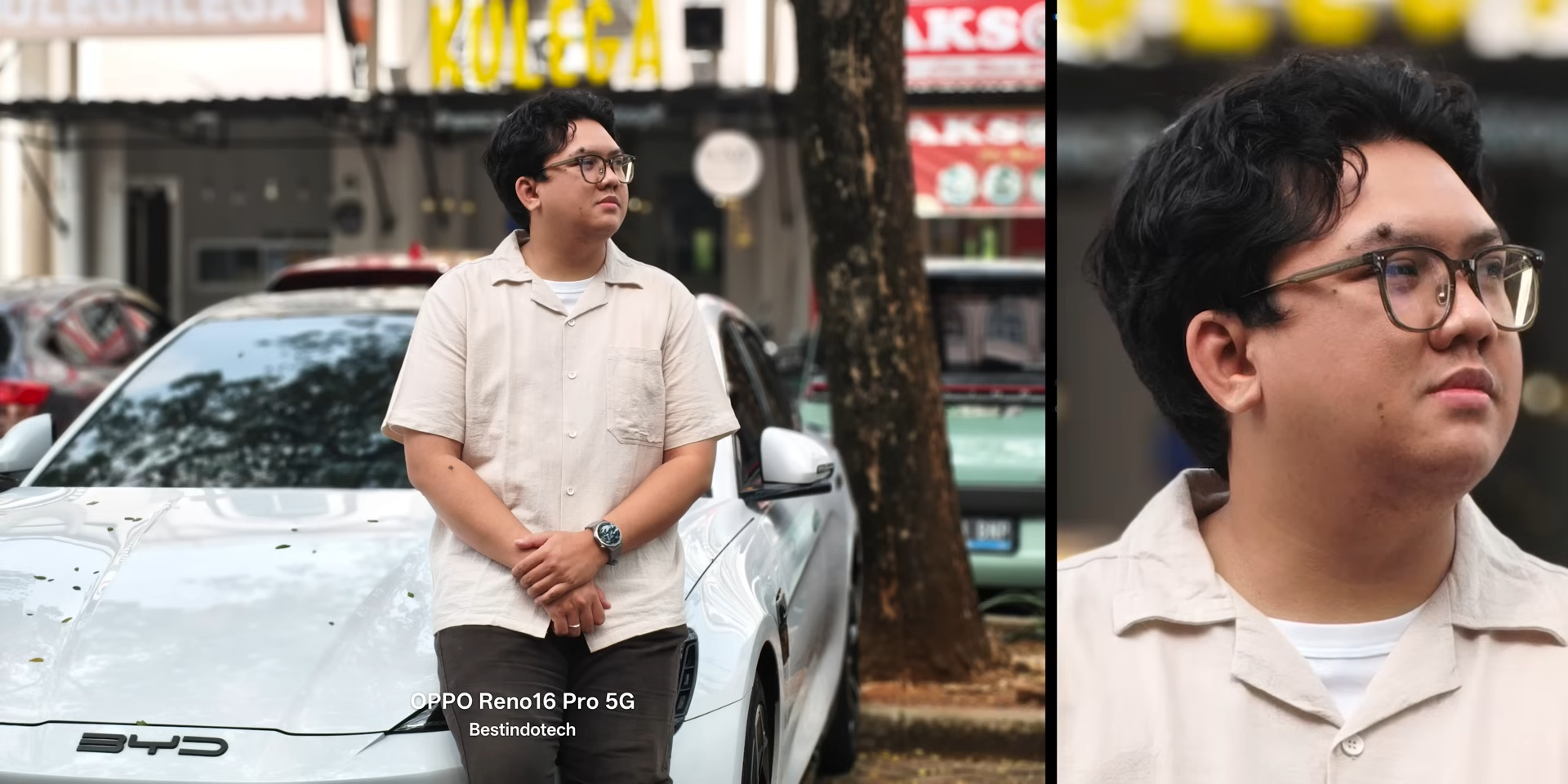 Foto portrait menggunakan telephoto OPPO Reno16 Pro 5G