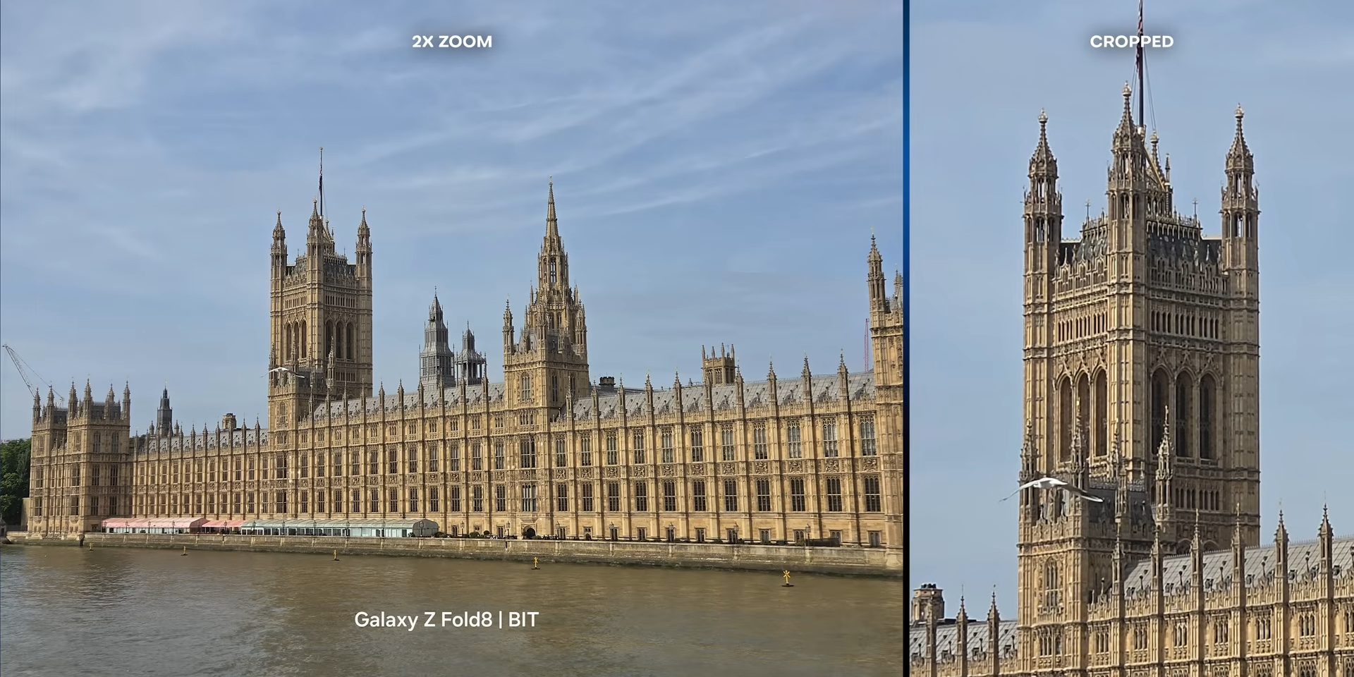 Hasil foto 2x zoom gedung parlemen dengan Galaxy Z Fold8
