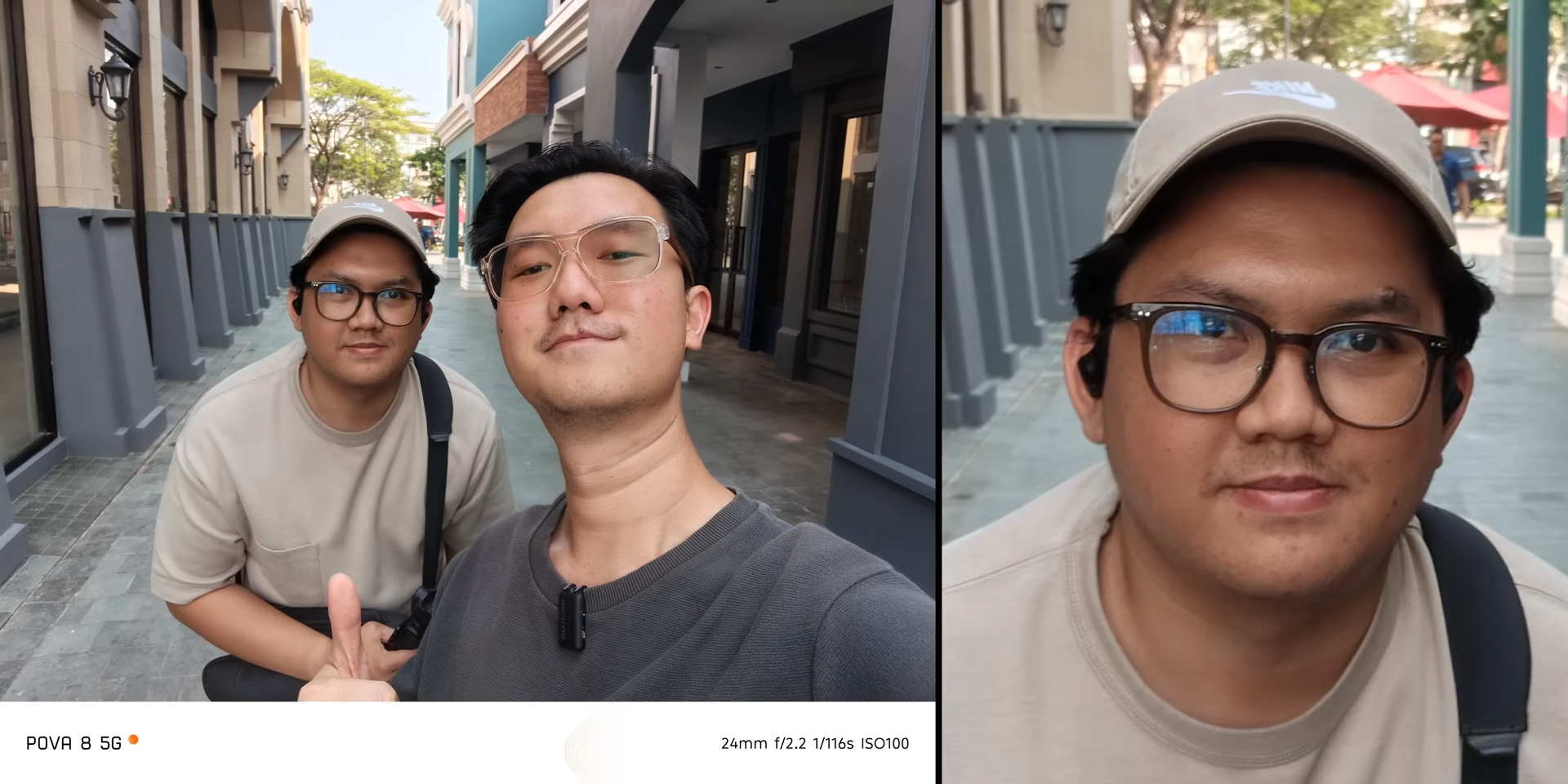 Hasil foto selfie dengan kamera selfie POVA 8 5G