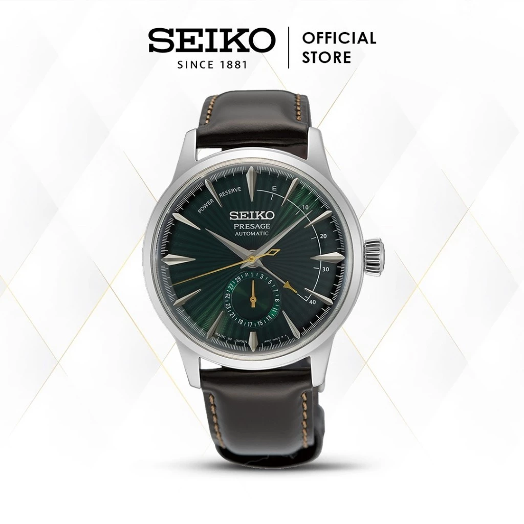 Seiko Presage SSA459J1 SSA459 Cocktail Time Midnight Mockingbird Automatic Leather