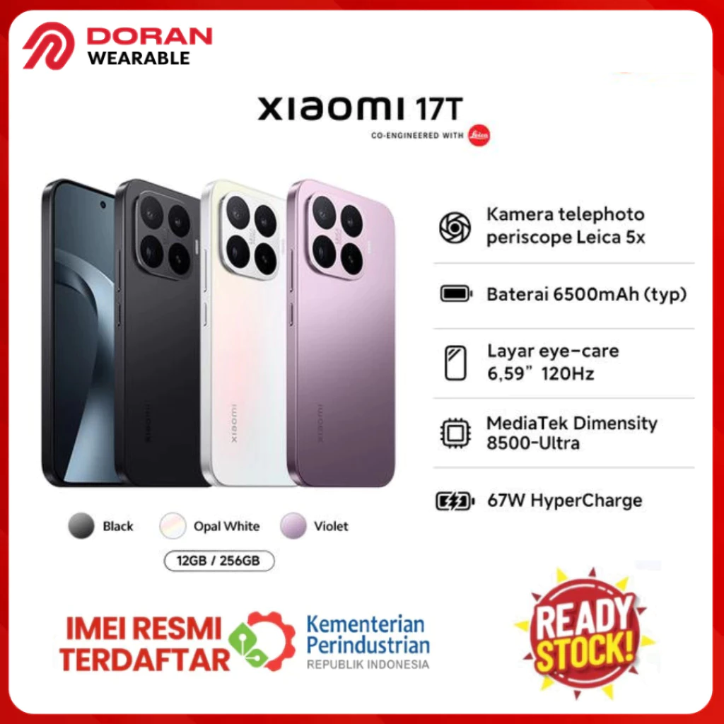 Xiaomi Mi 17T | Mi 17T Pro (12/512GB) Kamera Leica 5x Baterai 6500mAh / Baterai 7000mAh (typ) MediaTek Dimensity 8500
