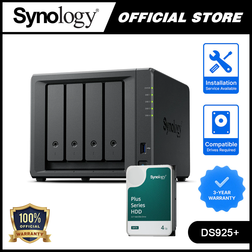 DS925+ Bundle 1 x HAT3300-4T