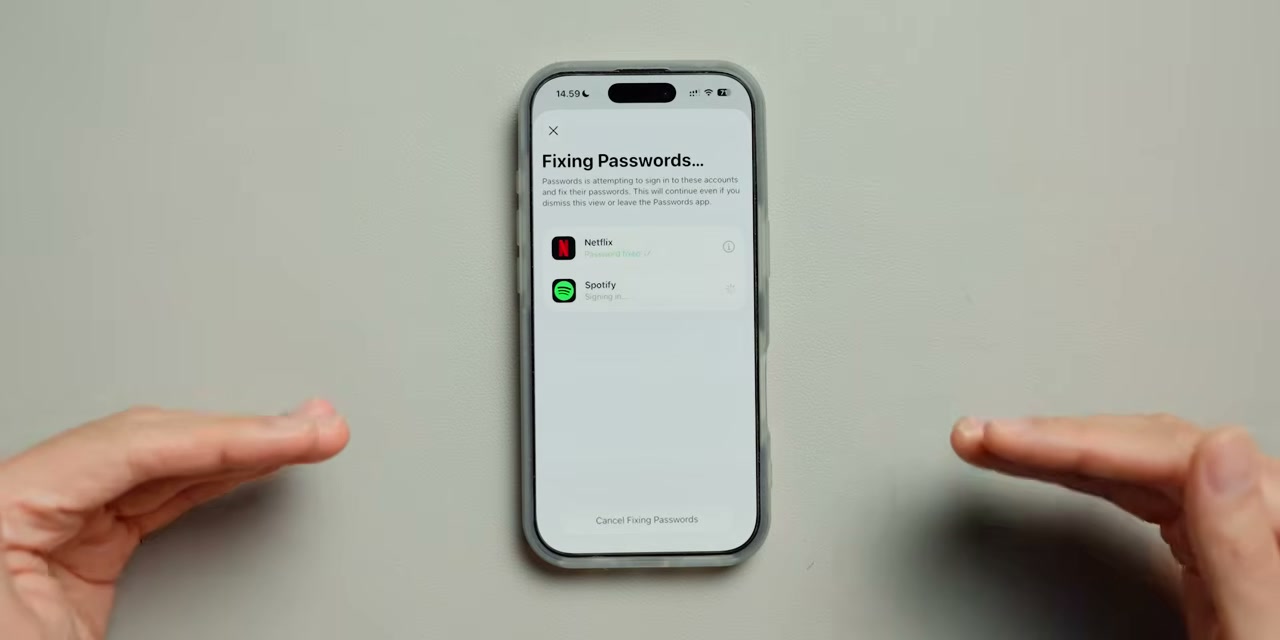 Proses perbaikan kata sandi Netflix dan Spotify otomatis