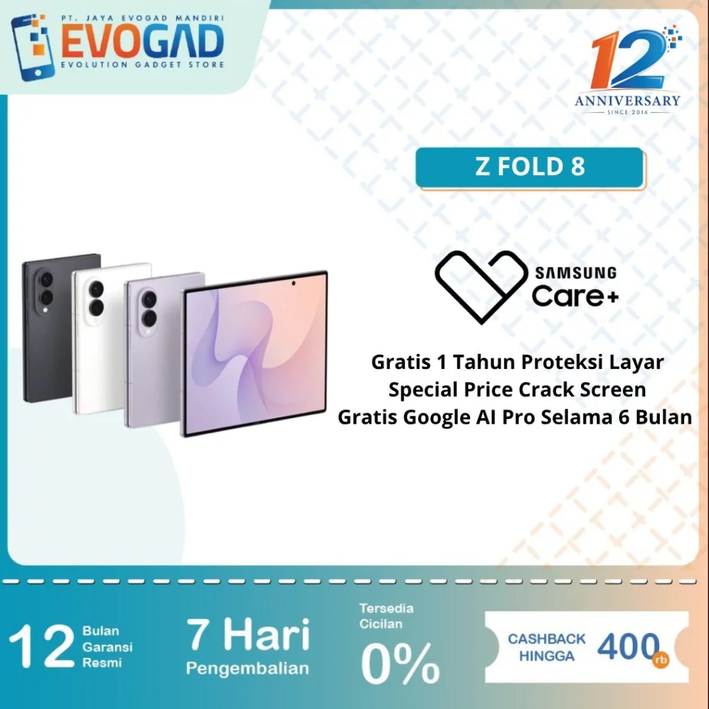 Samsung Galaxy Z Fold 8 12/512 Snapdragon 8 Elite for Galaxy | Garansi Resmi SEIN 1 Tahun