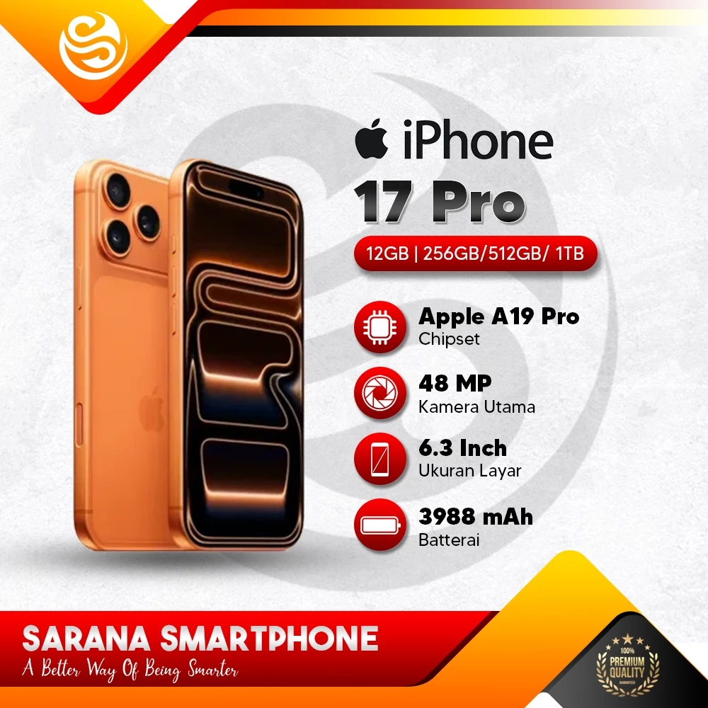iPhone 17 Pro 256GB 512GB Original Bersegel Garansi Resmi