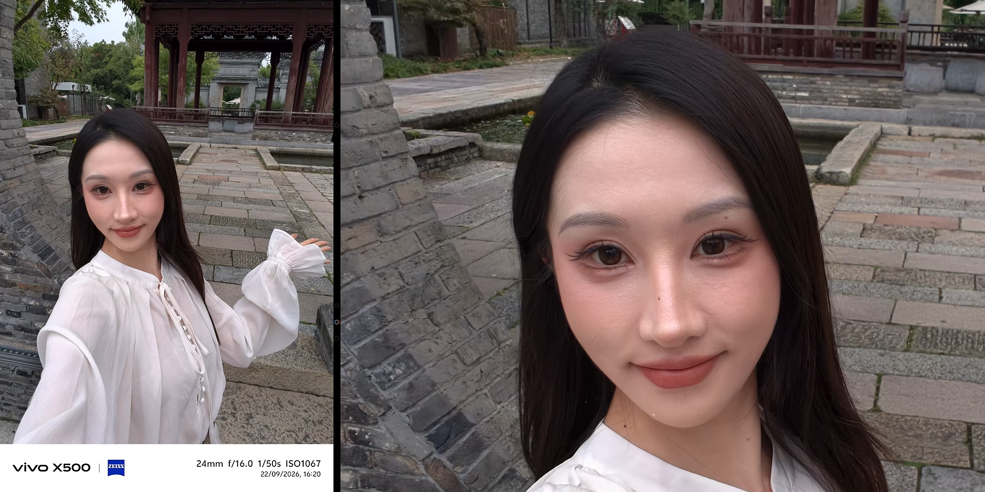 Hasil foto selfie kamera depan dengan Vivo X500