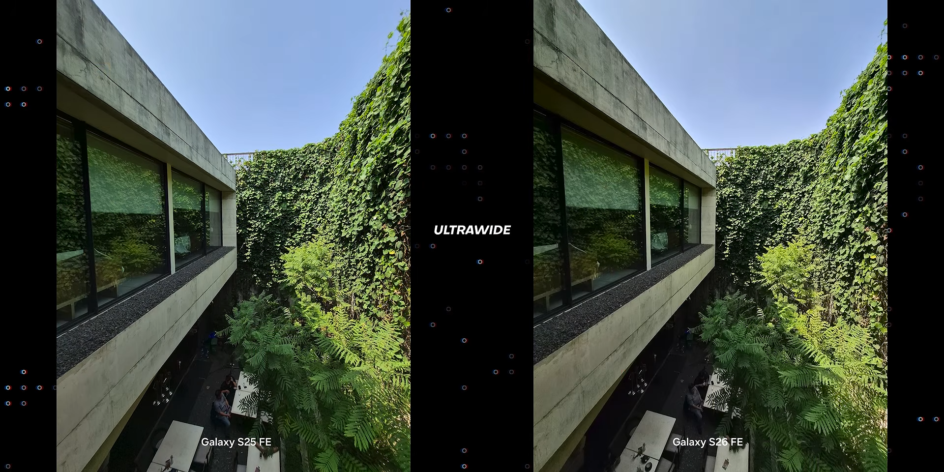 Perbandingan hasil foto ultrawide Galaxy S25 FE dengan Galaxy S26 FE