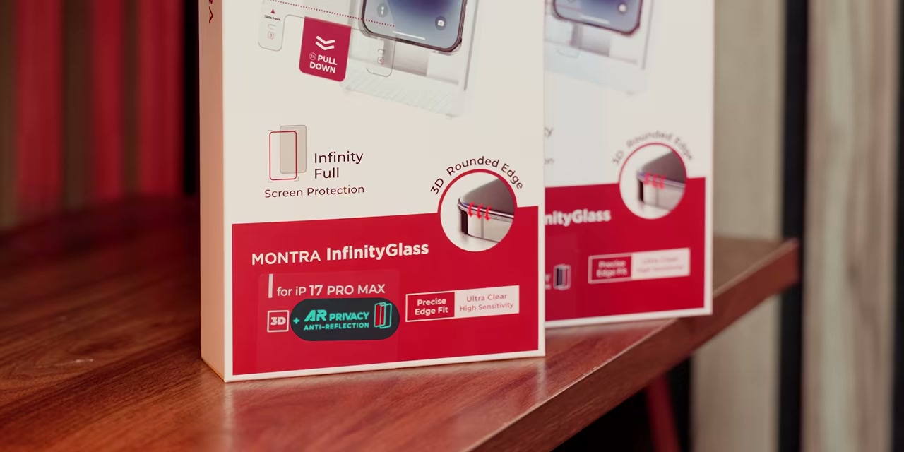 Kemasan Montra InfinityGlass dengan fitur AR Privacy
