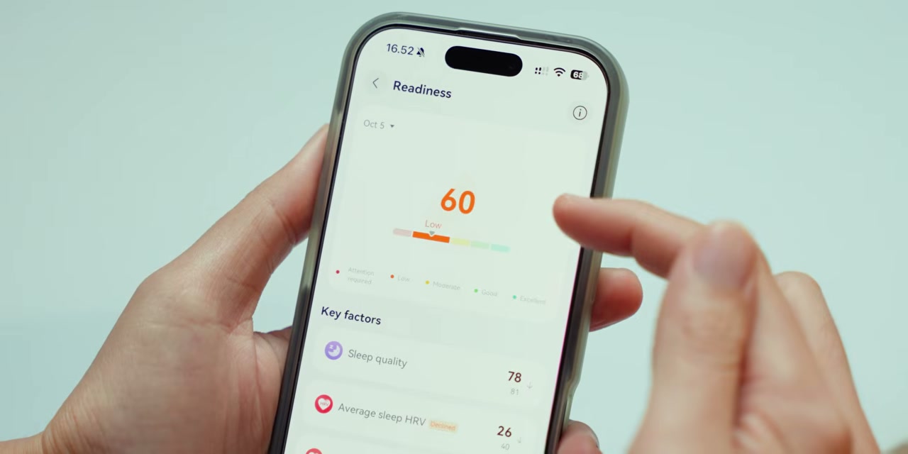 Skor Physical Readiness '60 Low' pada aplikasi Huawei Health