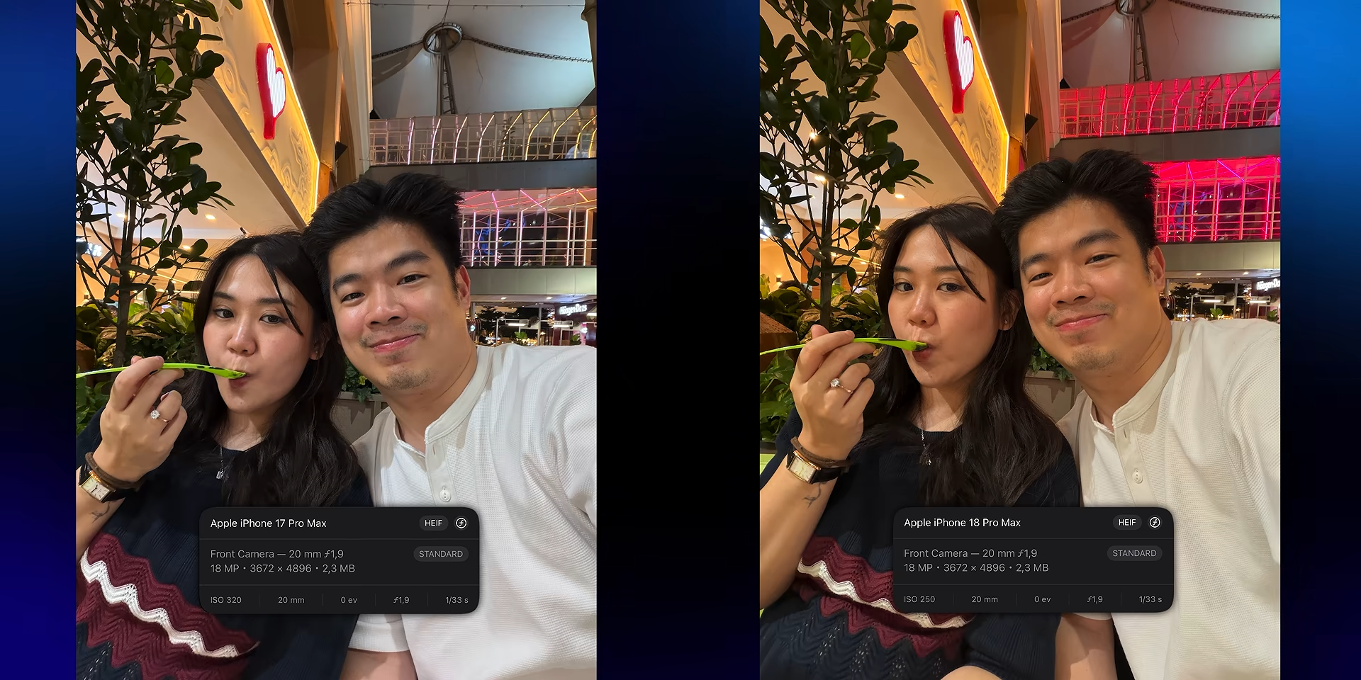 Perbandingan front camera iPhone 17 Pro Max dengan iPhone 18 Pro Max
