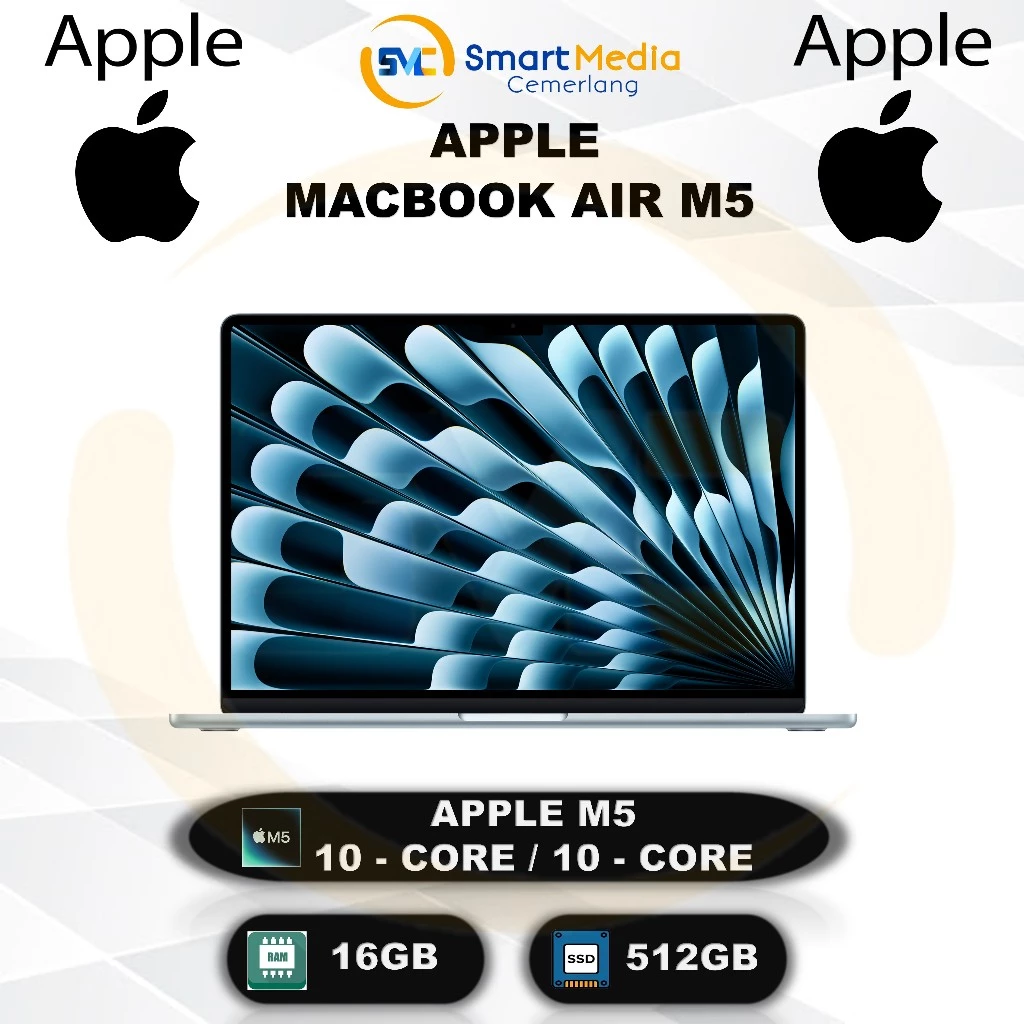 MacBook Air M5 - 10-core CPU/10-core GPU - 16GB - 512GB SSD - 15-Inch - MAC OS