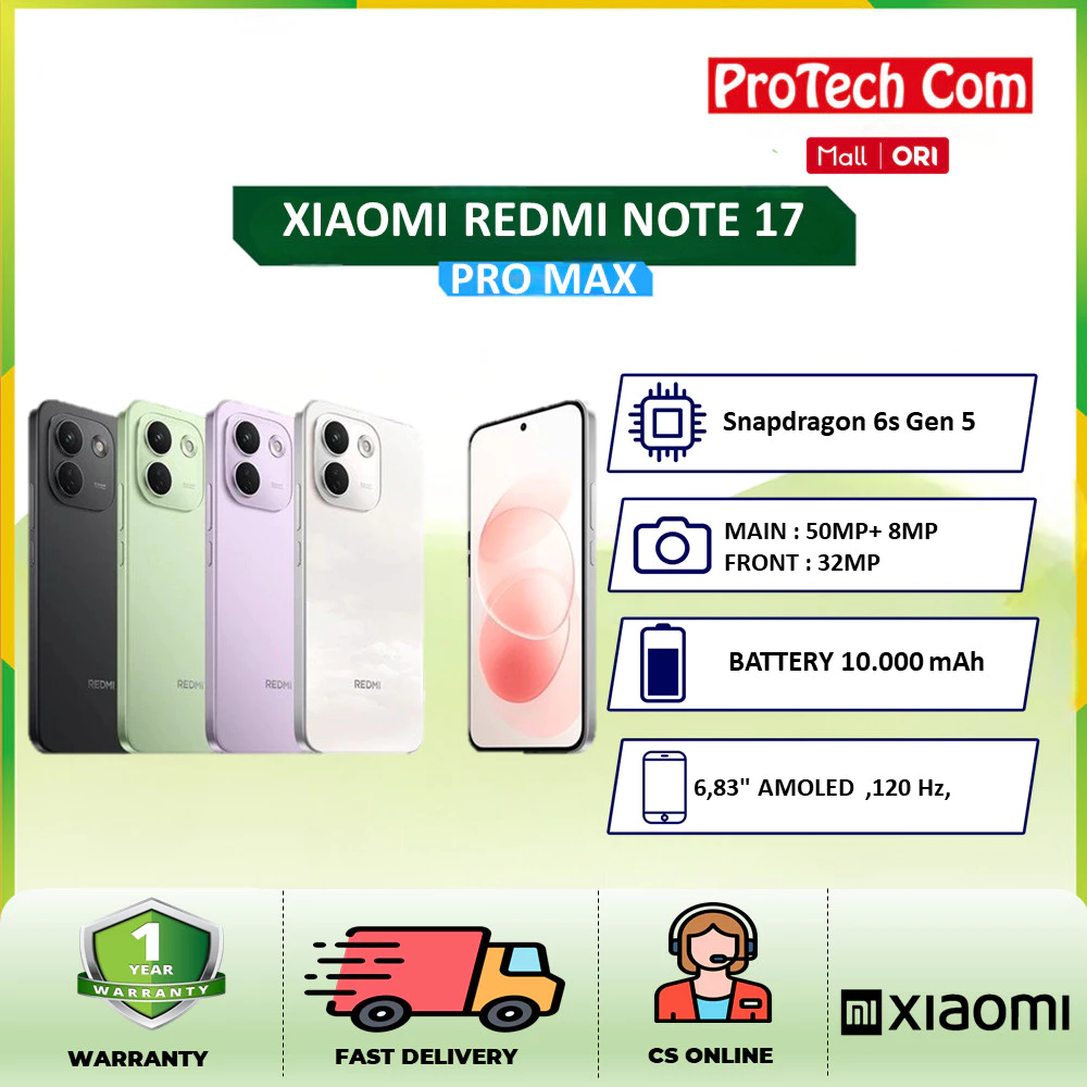 Xiaomi Redmi Note 17 Pro Max 5G 8GB/256GB I 8GB/512GB Garansi Resmi Xiaomi Indonesia